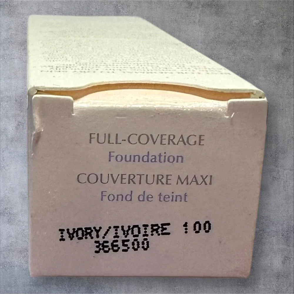 Mary Kay Full Coverage‎ Foundation Ivory 100 366500 1oz New Gray Cap